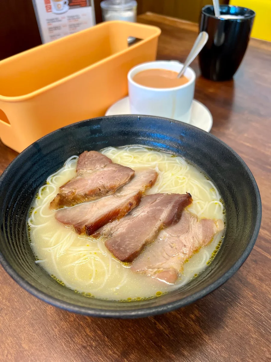 homemade bbq pork in spaghetti soup 叉烧汤意粉, Ho Yuen Cafe